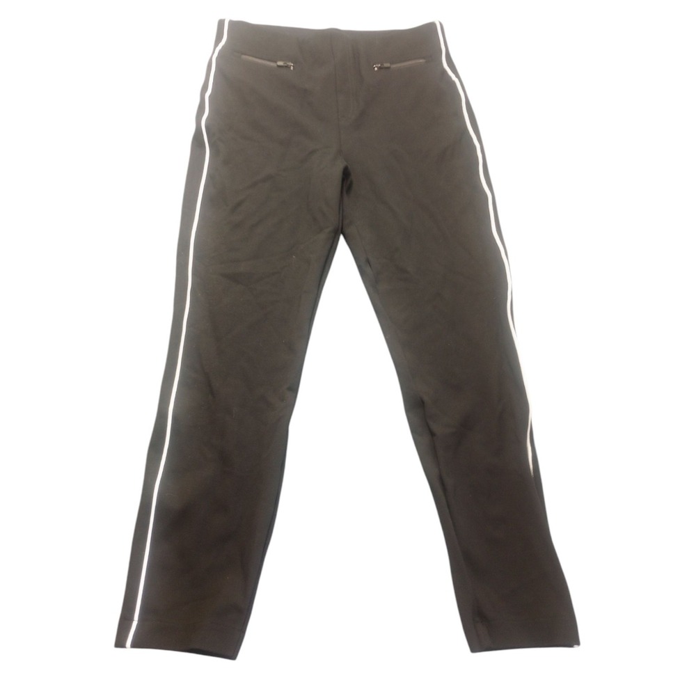 Spanx The Perfect Pants Womens Medium Piped Skinny Ankle Pull On Ponte Knit